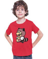 Детска Тениска Super Mario Nintendo Mario Raccoon Costume