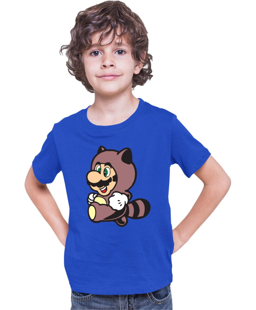 Детска Тениска Super Mario Nintendo Mario Raccoon Costume Детска Тениска Super Mario Nintendo Mario Raccoon Costume