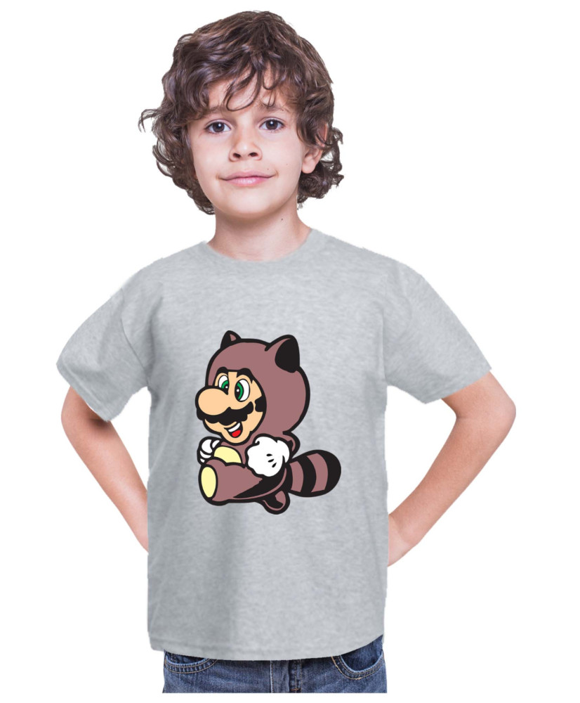 Детска Тениска Super Mario Nintendo Mario Raccoon Costume Детска Тениска Super Mario Nintendo Mario Raccoon Costume
