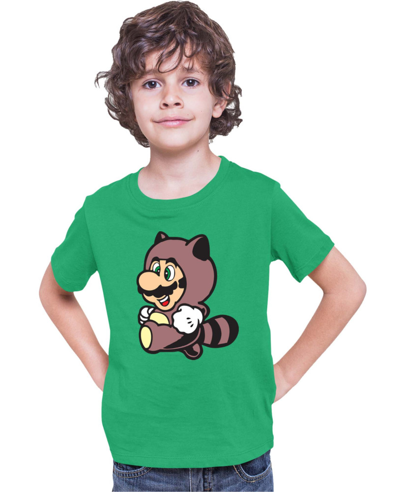 Детска Тениска Super Mario Nintendo Mario Raccoon Costume Детска Тениска Super Mario Nintendo Mario Raccoon Costume