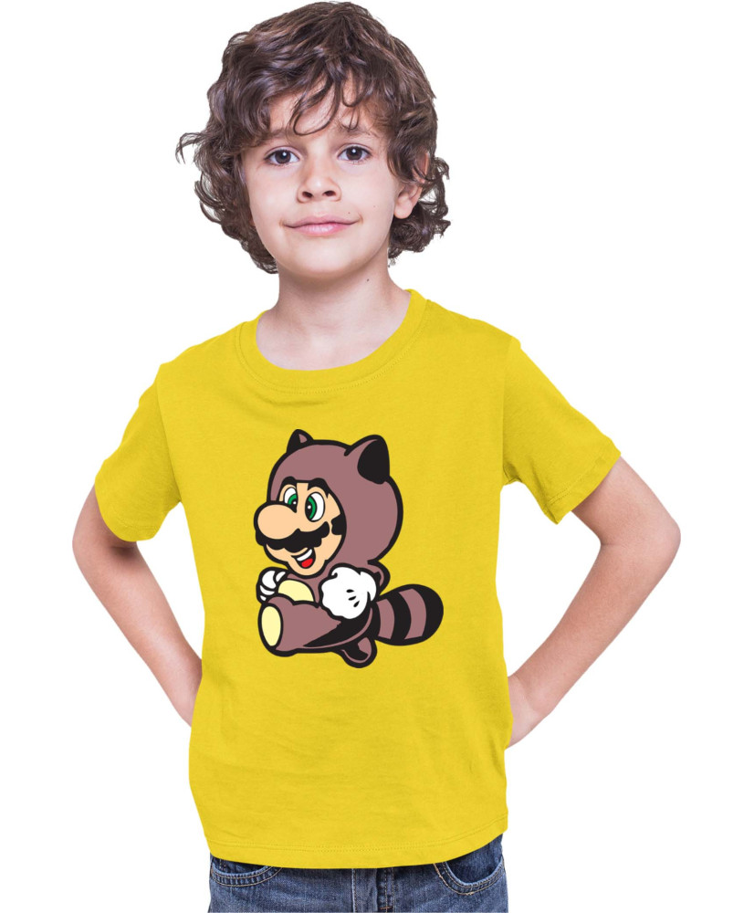 Детска Тениска Super Mario Nintendo Mario Raccoon Costume Детска Тениска Super Mario Nintendo Mario Raccoon Costume