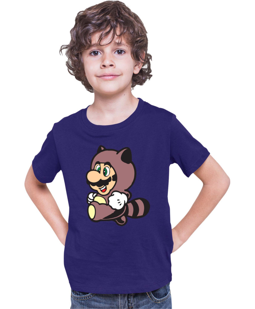 Детска Тениска Super Mario Nintendo Mario Raccoon Costume Детска Тениска Super Mario Nintendo Mario Raccoon Costume