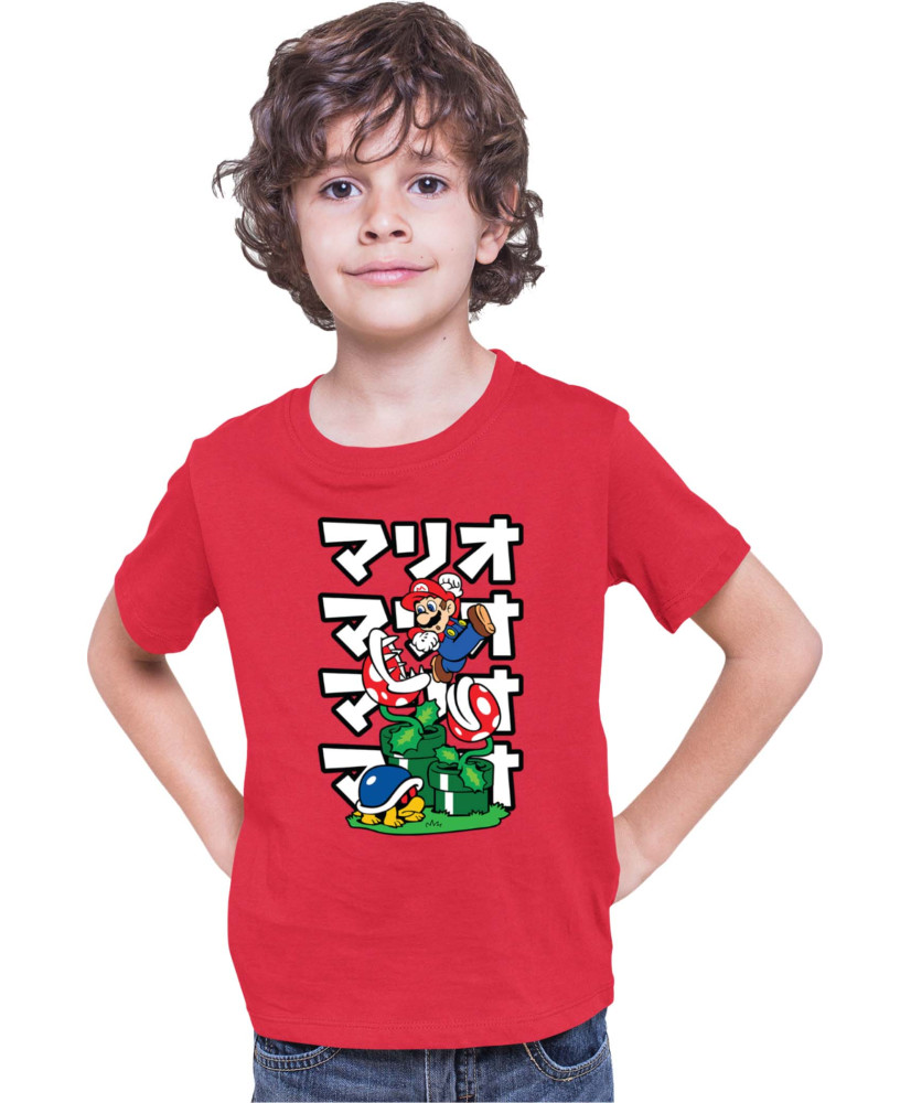 Детска Тениска Super Mario Nintendo Mario Vs Piranha Plants Детска Тениска Super Mario Nintendo Mario Vs Piranha Plants