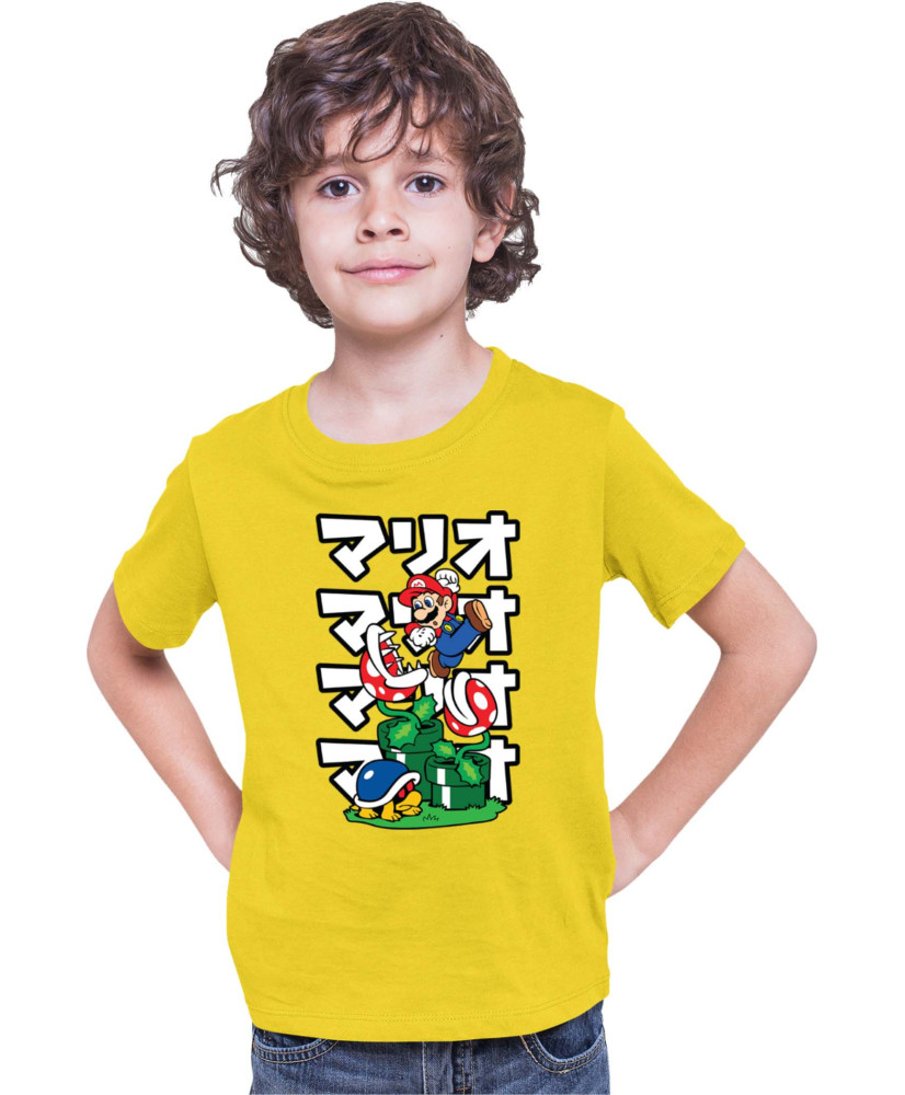 Детска Тениска Super Mario Nintendo Mario Vs Piranha Plants Детска Тениска Super Mario Nintendo Mario Vs Piranha Plants