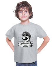 Детска Тениска Super Mario Nintendo Mario Wanted Mugshot