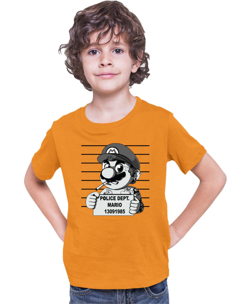 Детска Тениска Super Mario Nintendo Mario Wanted Mugshot Детска Тениска Super Mario Nintendo Mario Wanted Mugshot