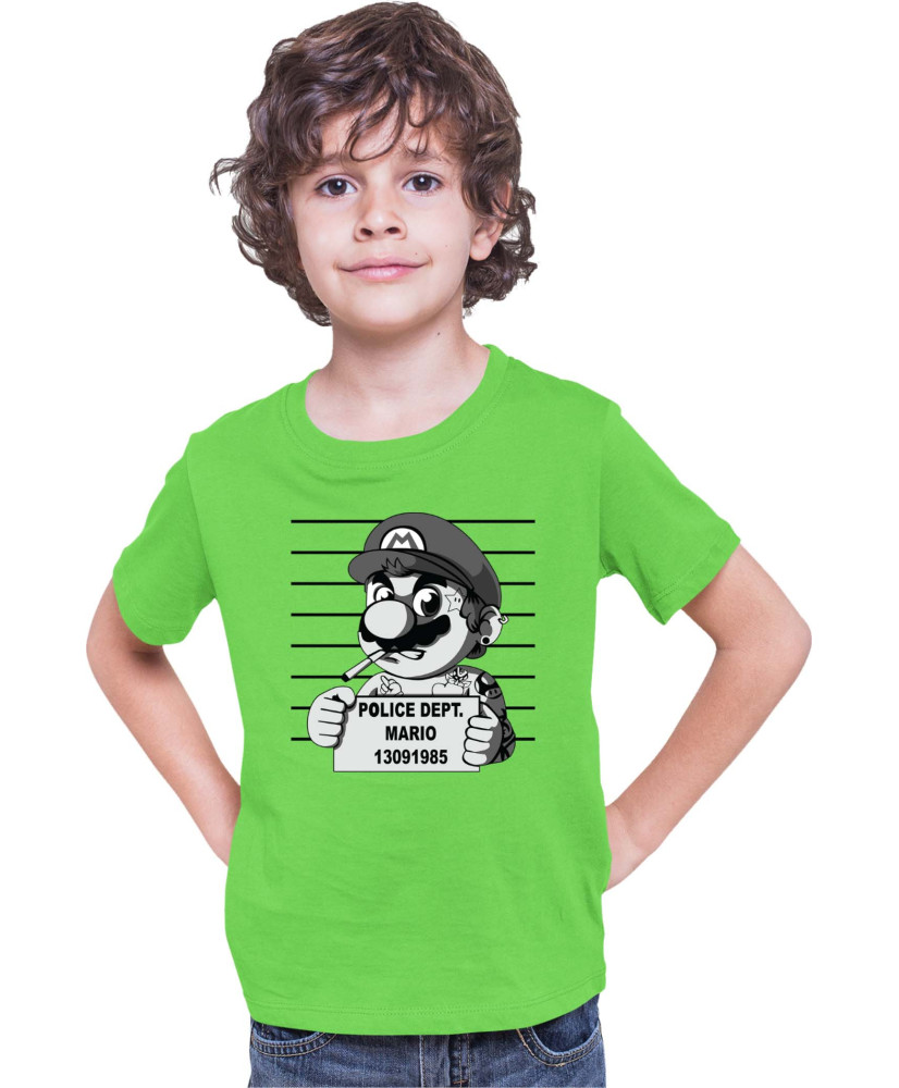 Детска Тениска Super Mario Nintendo Mario Wanted Mugshot