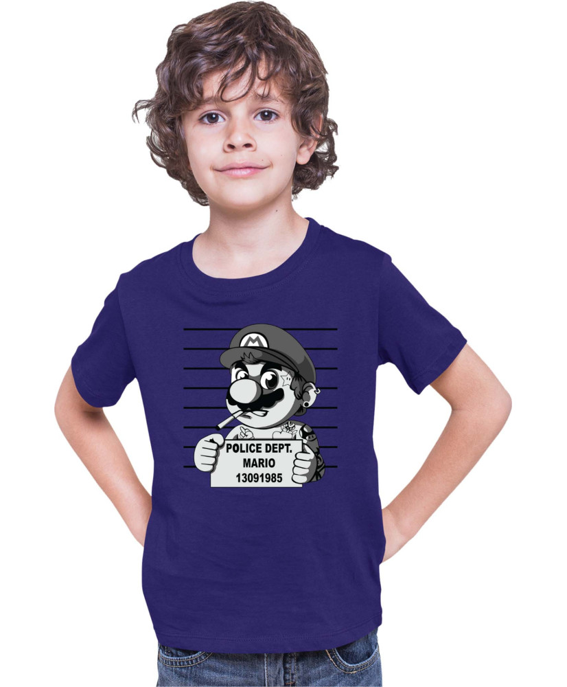 Детска Тениска Super Mario Nintendo Mario Wanted Mugshot Детска Тениска Super Mario Nintendo Mario Wanted Mugshot