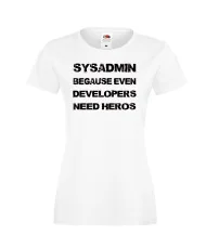 Дамска тениска Sysadmin