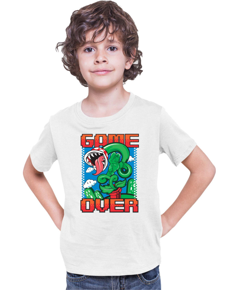 Детска Тениска Super Mario Nintendo Piranha Plant Game Over Детска Тениска Super Mario Nintendo Piranha Plant Game Over