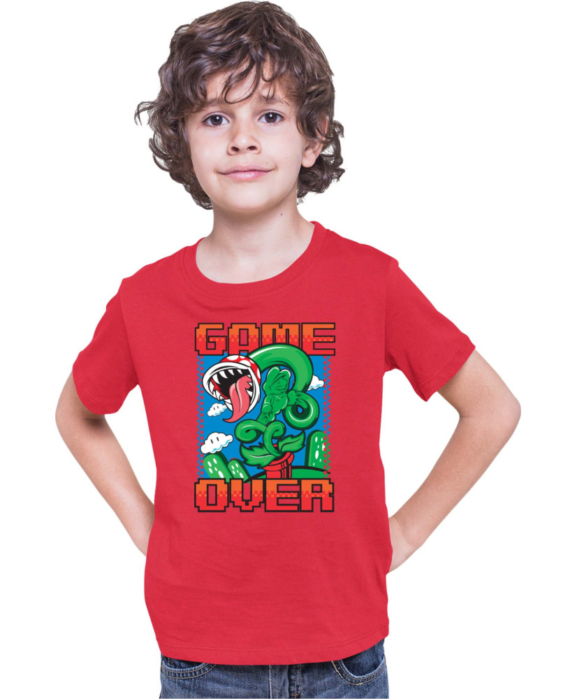 Детска Тениска Super Mario Nintendo Piranha Plant Game Over Детска Тениска Super Mario Nintendo Piranha Plant Game Over
