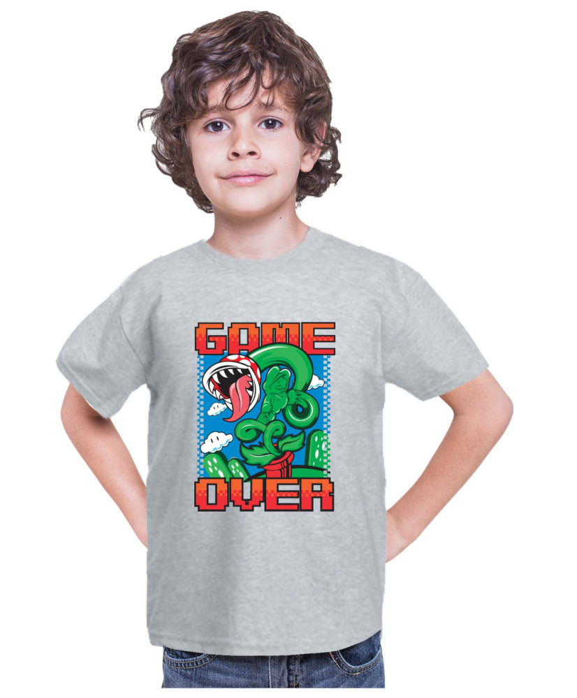 Детска Тениска Super Mario Nintendo Piranha Plant Game Over Детска Тениска Super Mario Nintendo Piranha Plant Game Over