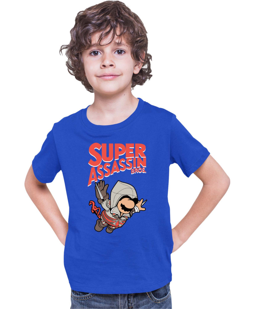 Детска Тениска Super Mario Nintendo Super Assassin Bros Детска Тениска Super Mario Nintendo Super Assassin Bros