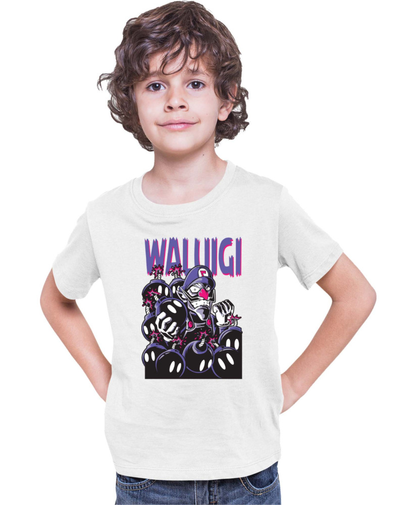 Детска Тениска Super Mario Nintendo Waluigi Детска Тениска Super Mario Nintendo Waluigi