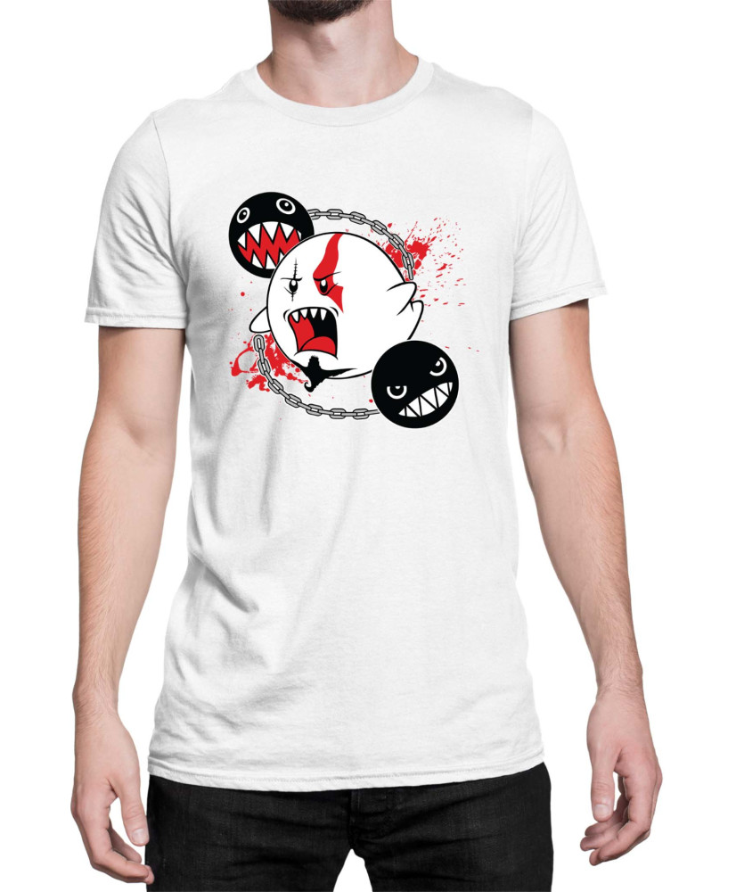 Мъжка Тениска Super Mario Nintendo Boo Kratos Mario Bros Vector