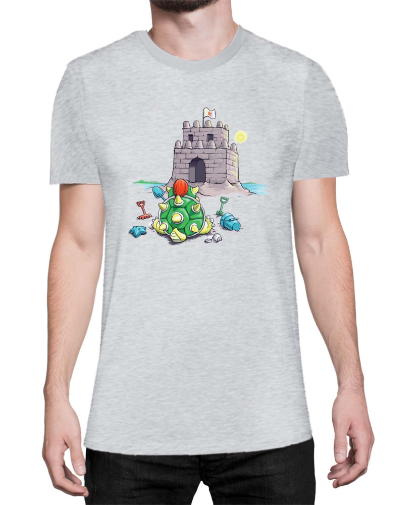 Мъжка Тениска Super Mario Nintendo Bowser Sand Castle