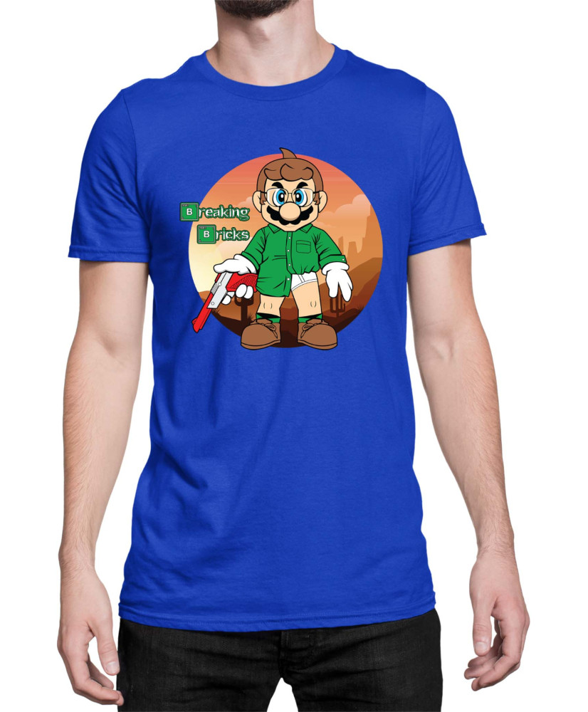 Мъжка Тениска Super Mario Nintendo Breaking Bricks