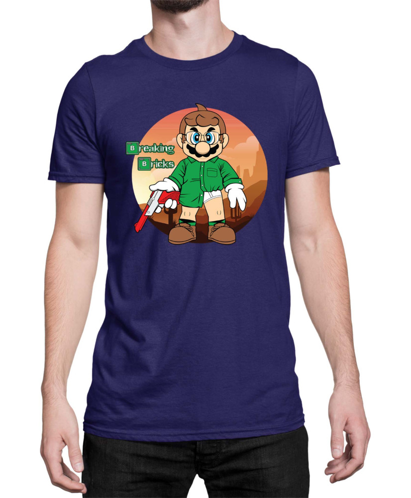 Мъжка Тениска Super Mario Nintendo Breaking Bricks