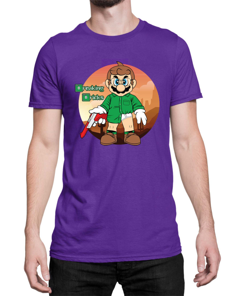 Мъжка Тениска Super Mario Nintendo Breaking Bricks