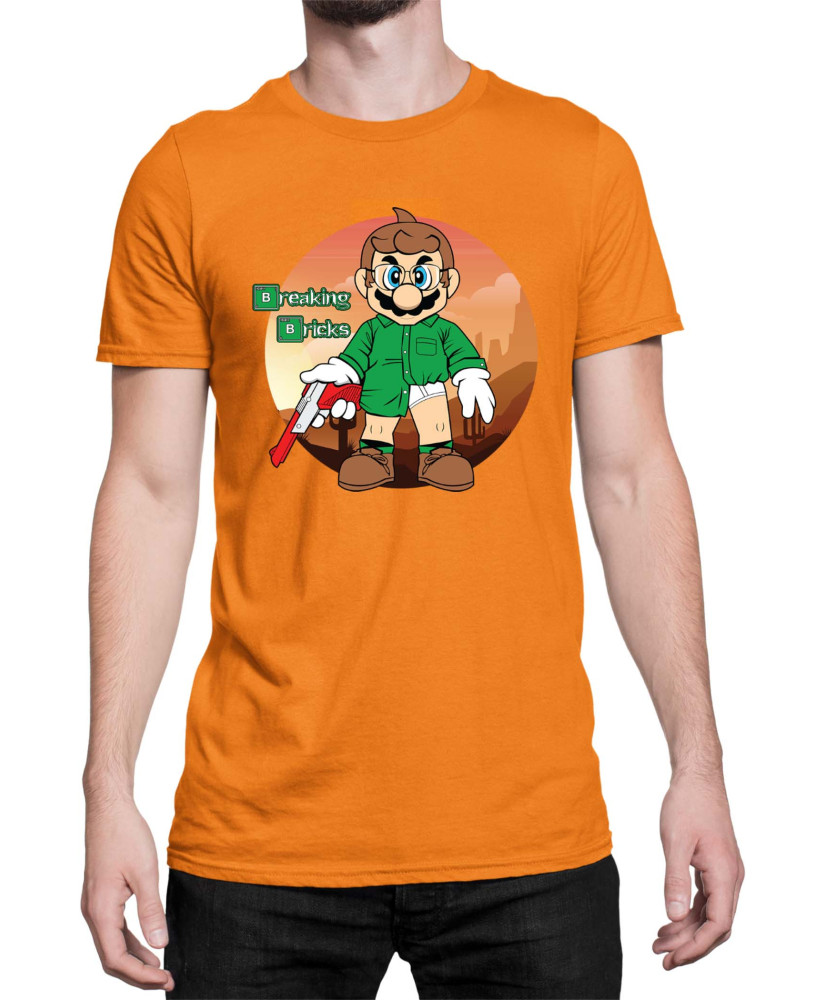 Мъжка Тениска Super Mario Nintendo Breaking Bricks
