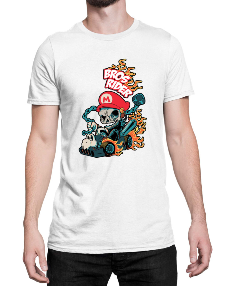 Мъжка Тениска Super Mario Nintendo Bros Rider Ghost Rider