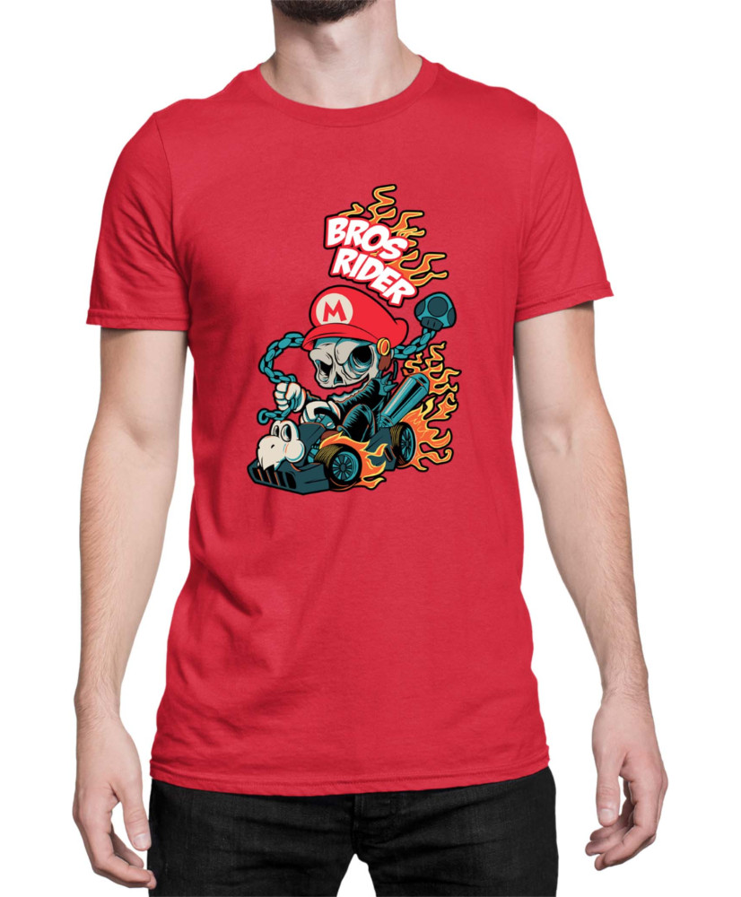 Мъжка Тениска Super Mario Nintendo Bros Rider Ghost Rider