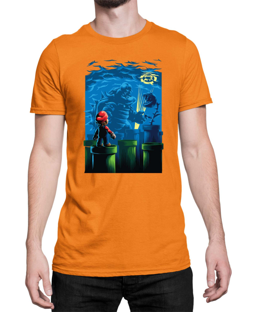 Мъжка Тениска Super Mario Nintendo Godzilla Bowser