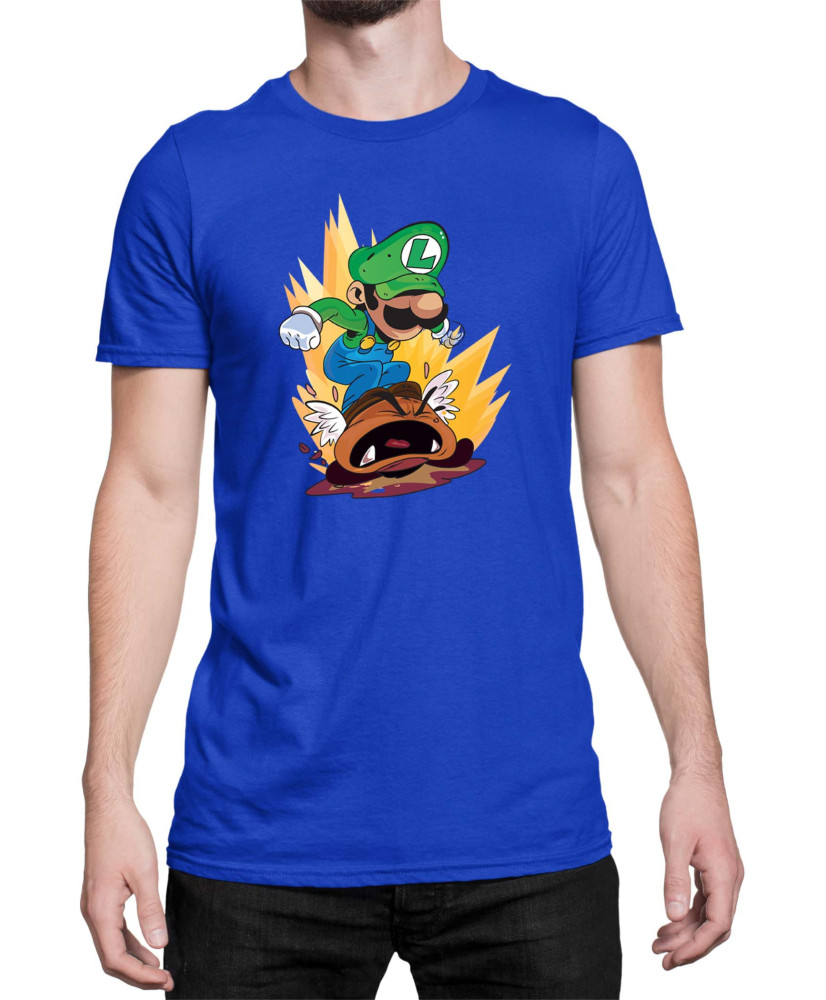 Мъжка Тениска Super Mario Nintendo Luigi Goomba Smash