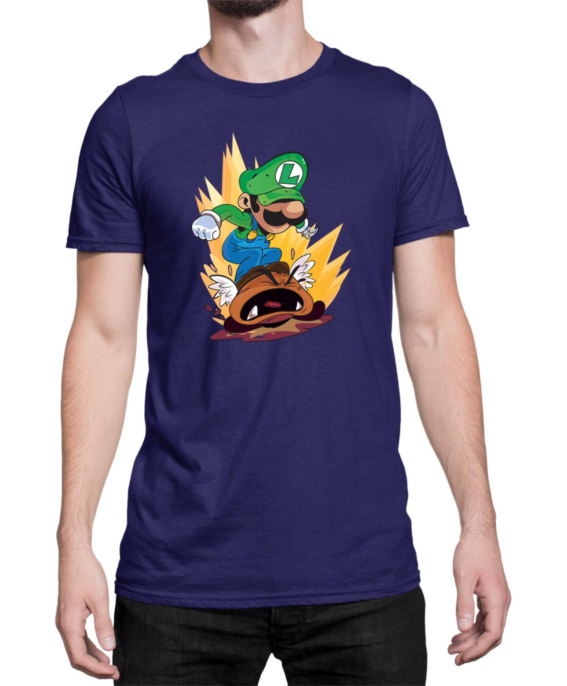 Мъжка Тениска Super Mario Nintendo Luigi Goomba Smash