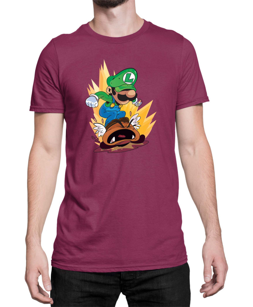 Мъжка Тениска Super Mario Nintendo Luigi Goomba Smash