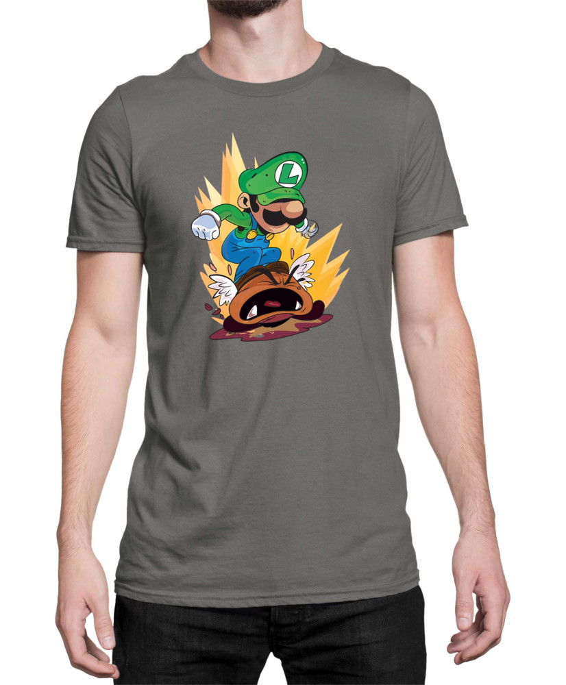 Мъжка Тениска Super Mario Nintendo Luigi Goomba Smash