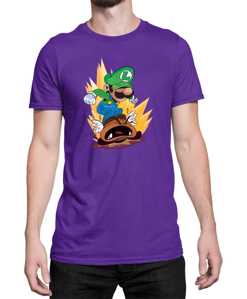 Мъжка Тениска Super Mario Nintendo Luigi Goomba Smash