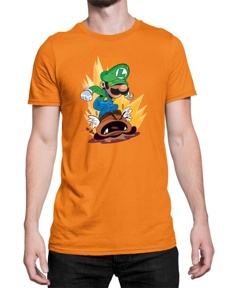 Мъжка Тениска Super Mario Nintendo Luigi Goomba Smash