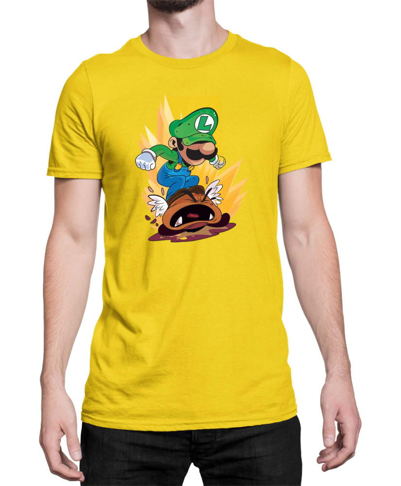 Мъжка Тениска Super Mario Nintendo Luigi Goomba Smash