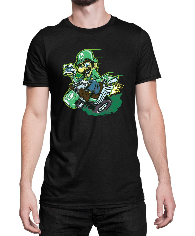 Мъжка Тениска Super Mario Nintendo Luigi Kart