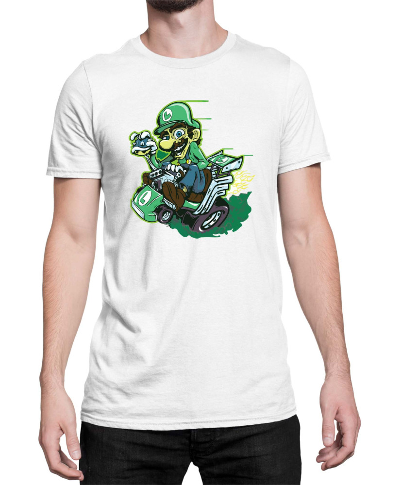 Мъжка Тениска Super Mario Nintendo Luigi Kart
