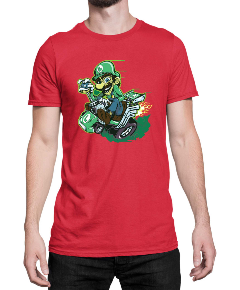 Мъжка Тениска Super Mario Nintendo Luigi Kart