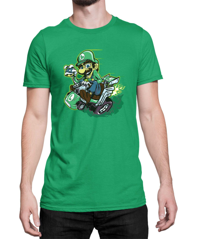 Мъжка Тениска Super Mario Nintendo Luigi Kart