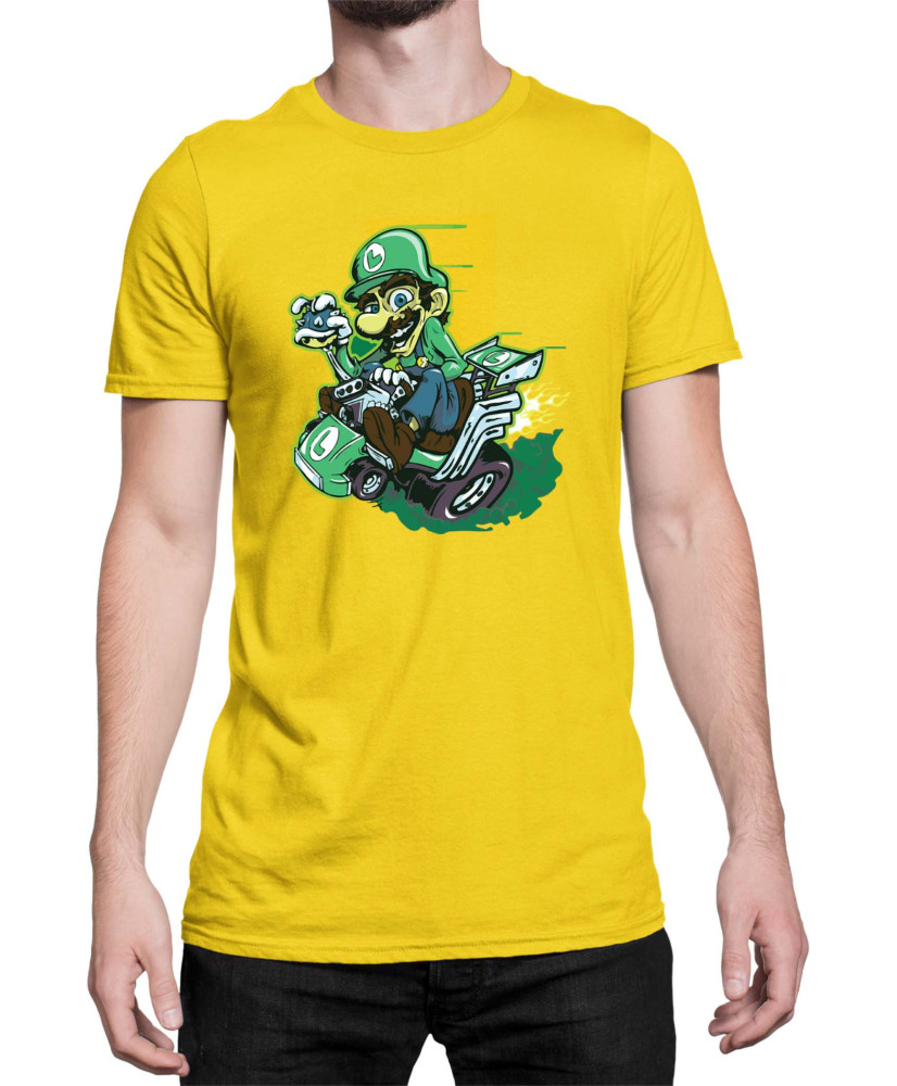 Мъжка Тениска Super Mario Nintendo Luigi Kart