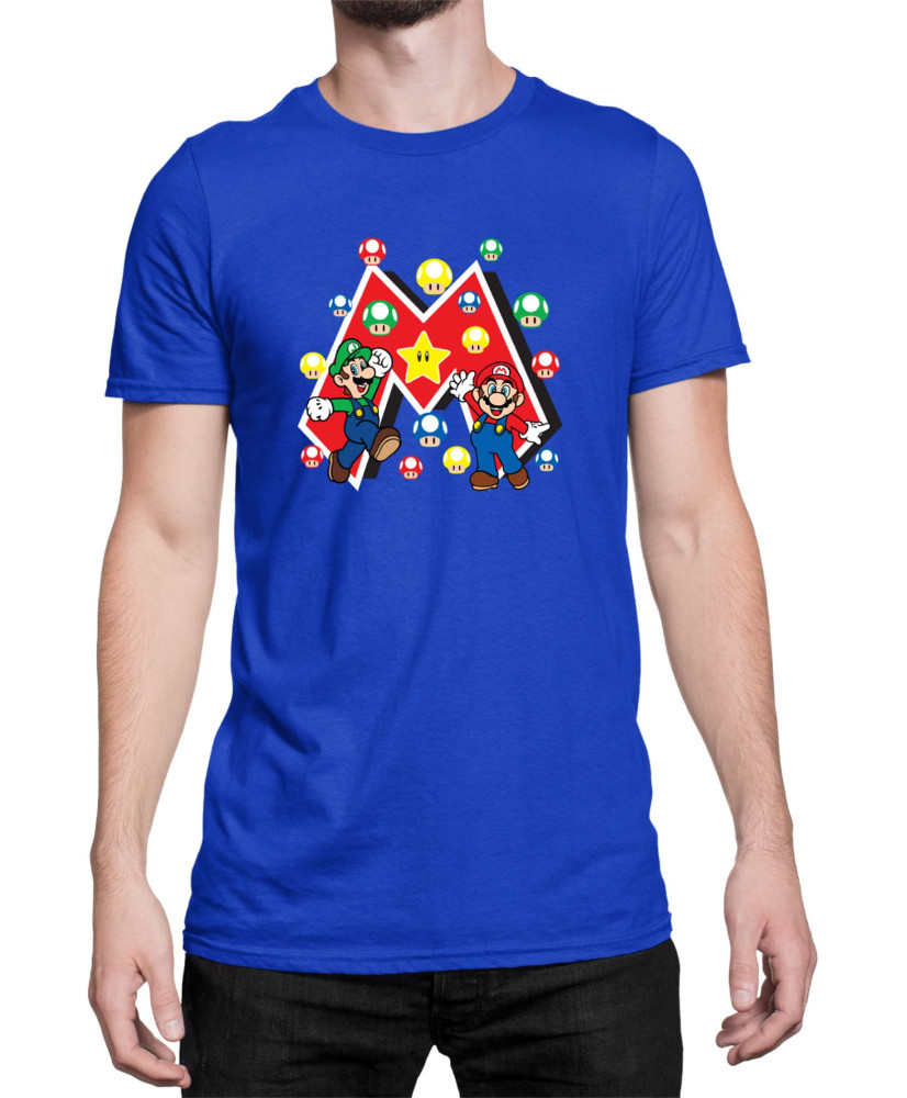 Мъжка Тениска Super Mario Nintendo Mario & Luigi 2
