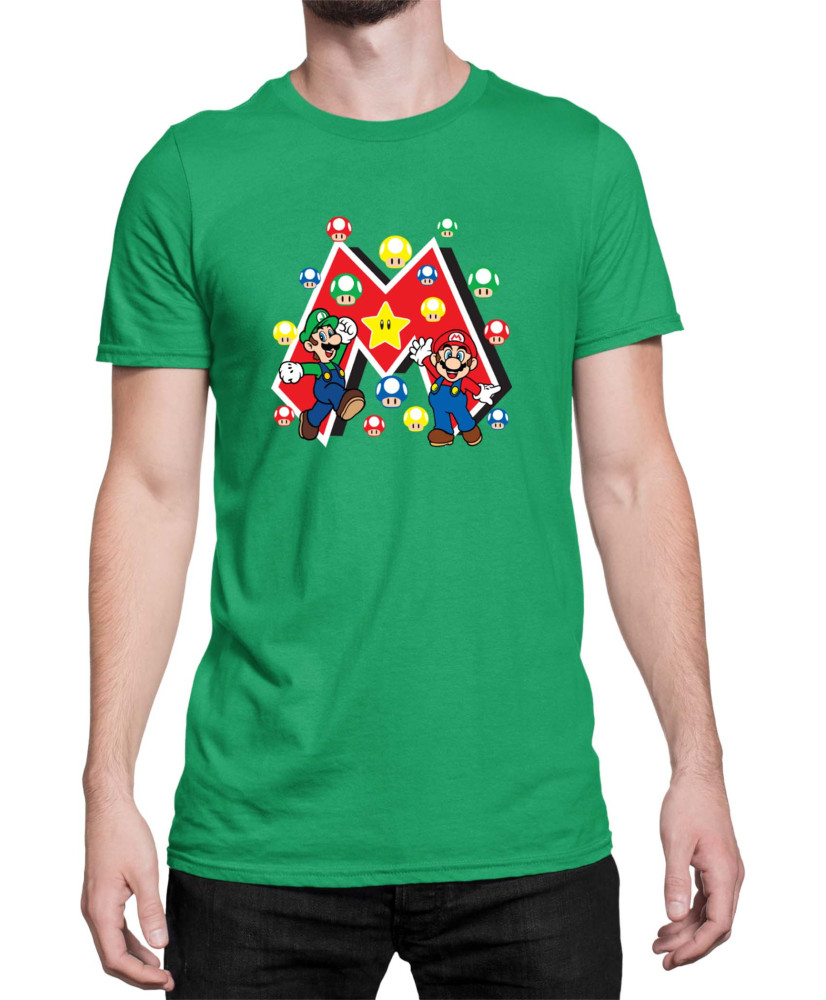 Мъжка Тениска Super Mario Nintendo Mario & Luigi 2