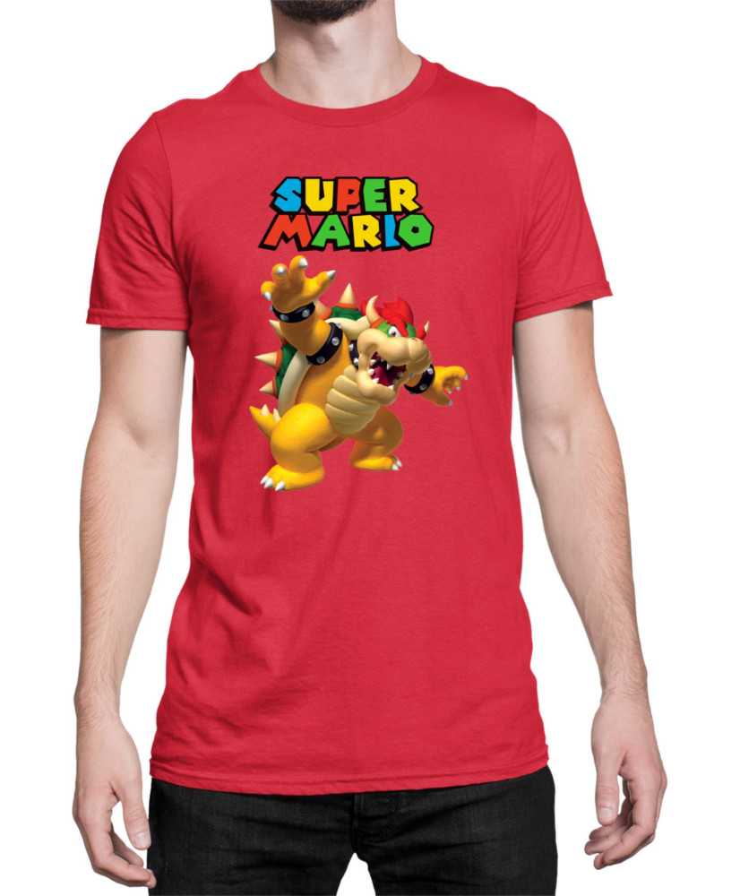 Мъжка Тениска Super Mario Nintendo Mario Bowser 3