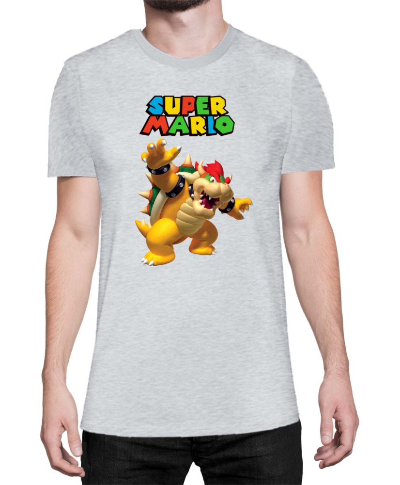 Мъжка Тениска Super Mario Nintendo Mario Bowser 3