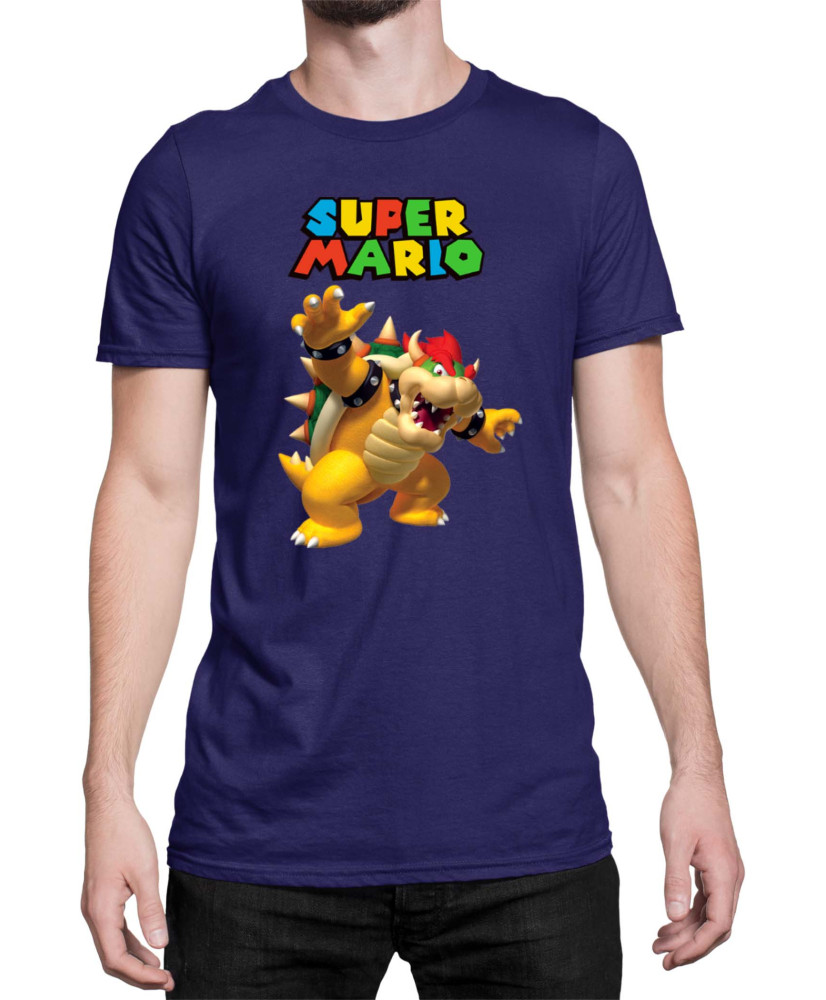Мъжка Тениска Super Mario Nintendo Mario Bowser 3