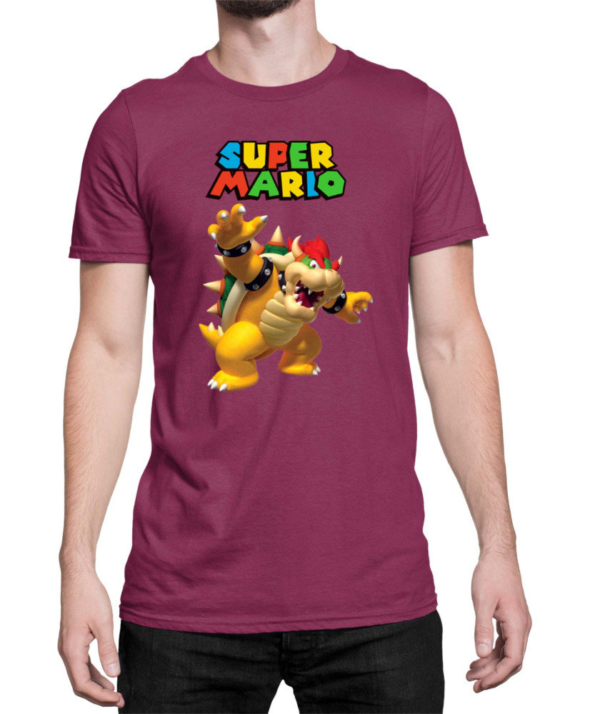 Мъжка Тениска Super Mario Nintendo Mario Bowser 3