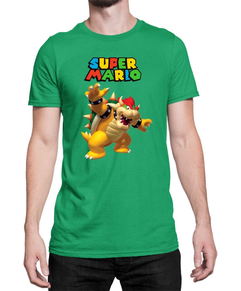 Мъжка Тениска Super Mario Nintendo Mario Bowser 3