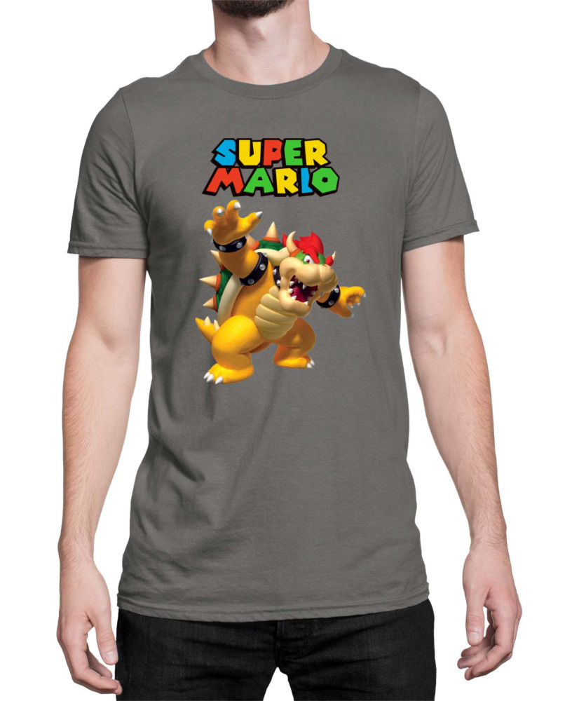Мъжка Тениска Super Mario Nintendo Mario Bowser 3