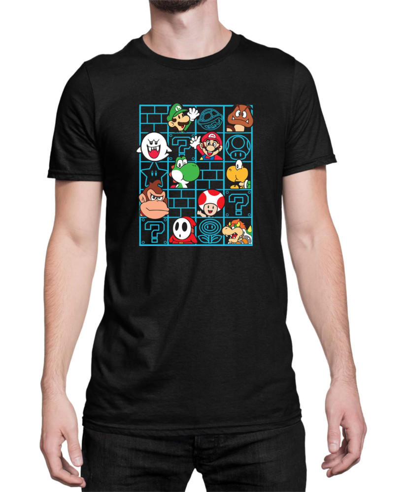 Мъжка Тениска Super Mario Nintendo Mario Bros Friends