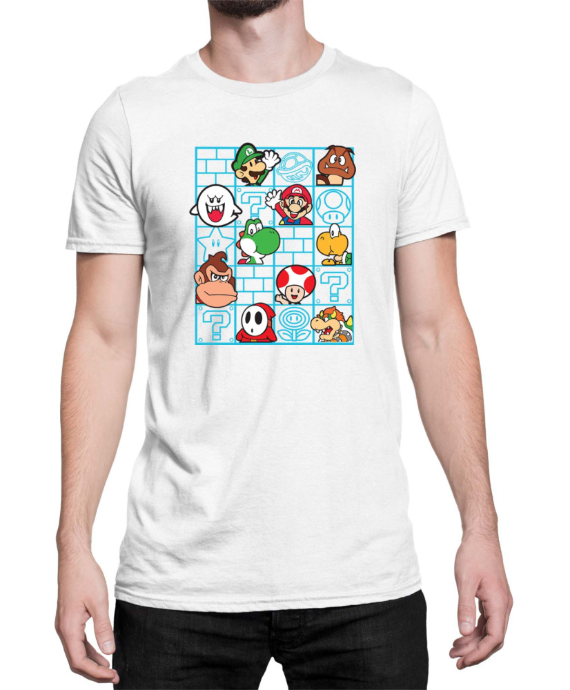 Мъжка Тениска Super Mario Nintendo Mario Bros Friends