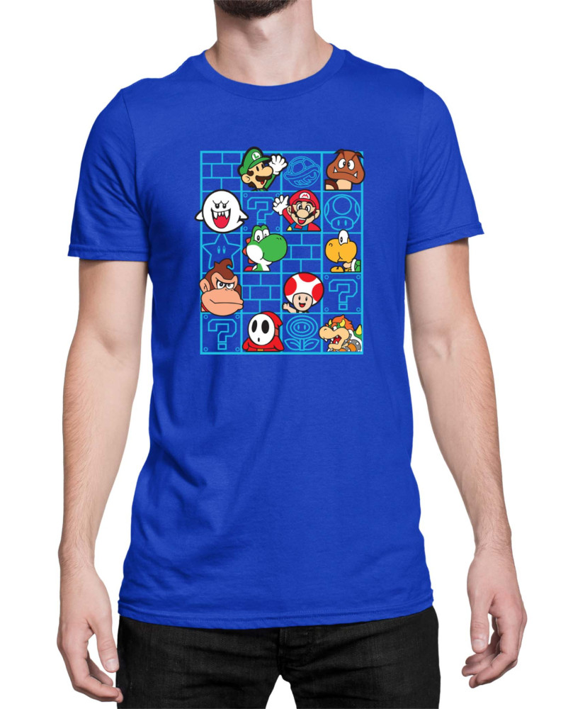 Мъжка Тениска Super Mario Nintendo Mario Bros Friends